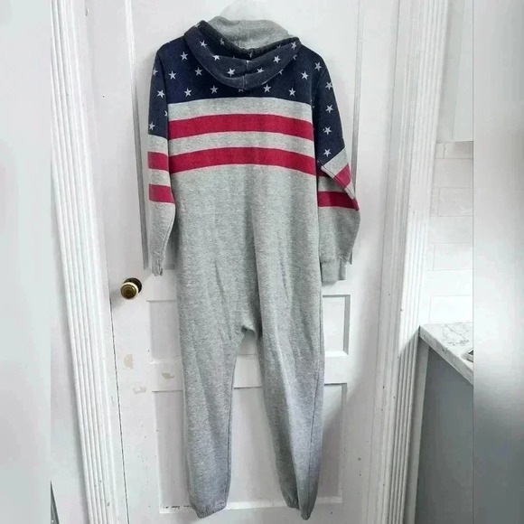 SKYLINEWEARS Adult One Piece Unisex American Flag Jumpsuit Size M - Picture 5 of 5